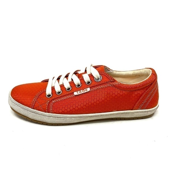 Taos Glyde Textured Comfort Casual Sneakers Orange - Picture 1 of 7